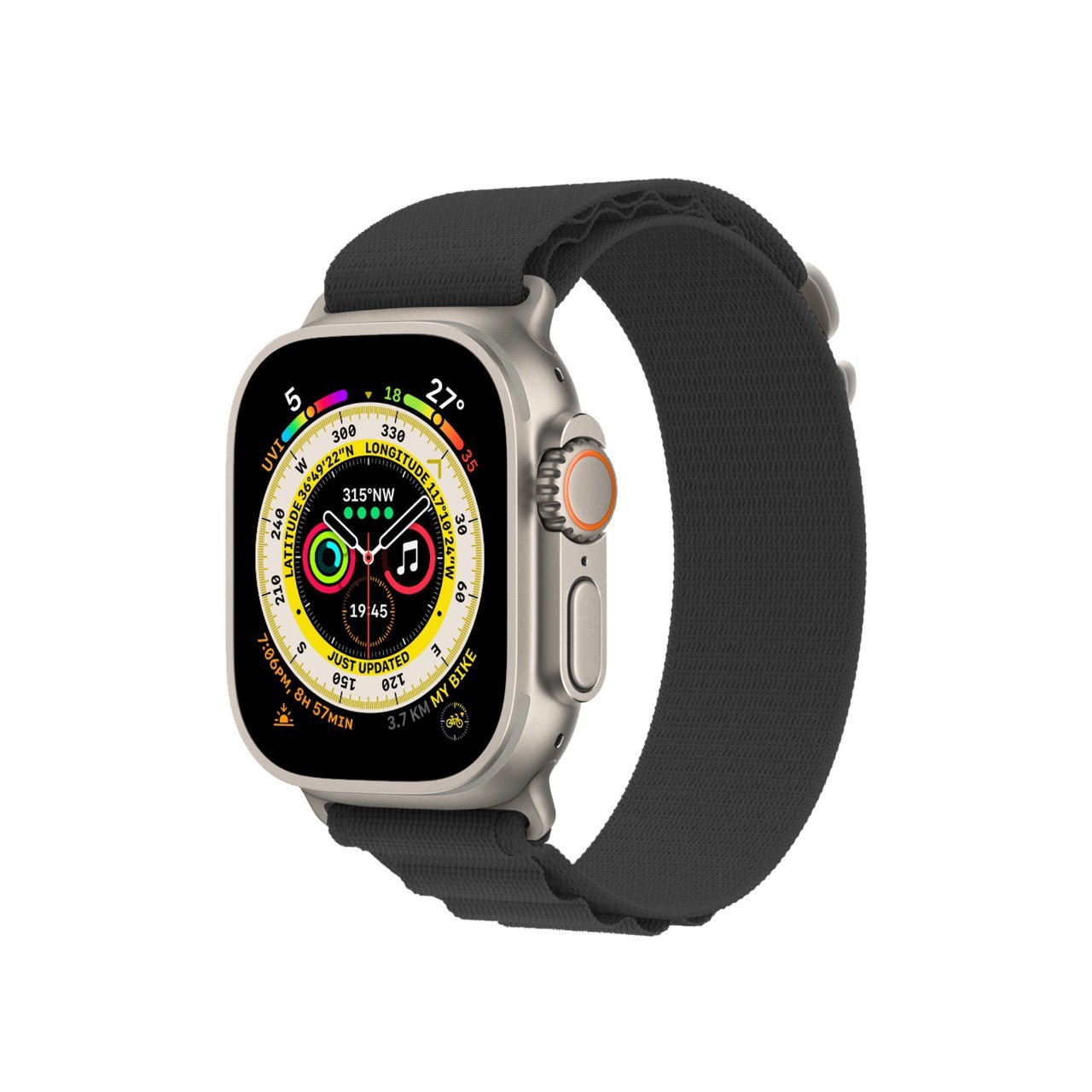 Green Lion Ultra Series 49 Watch Strap for Apple Watch 49mm - Black