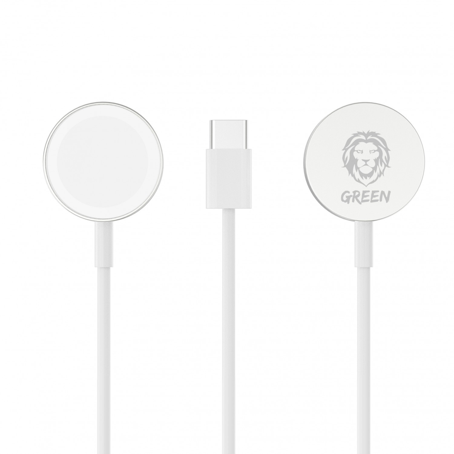 Green Magnetic Charging Cable 1.2M ( Type-C Interface ) for iWatch - Silver