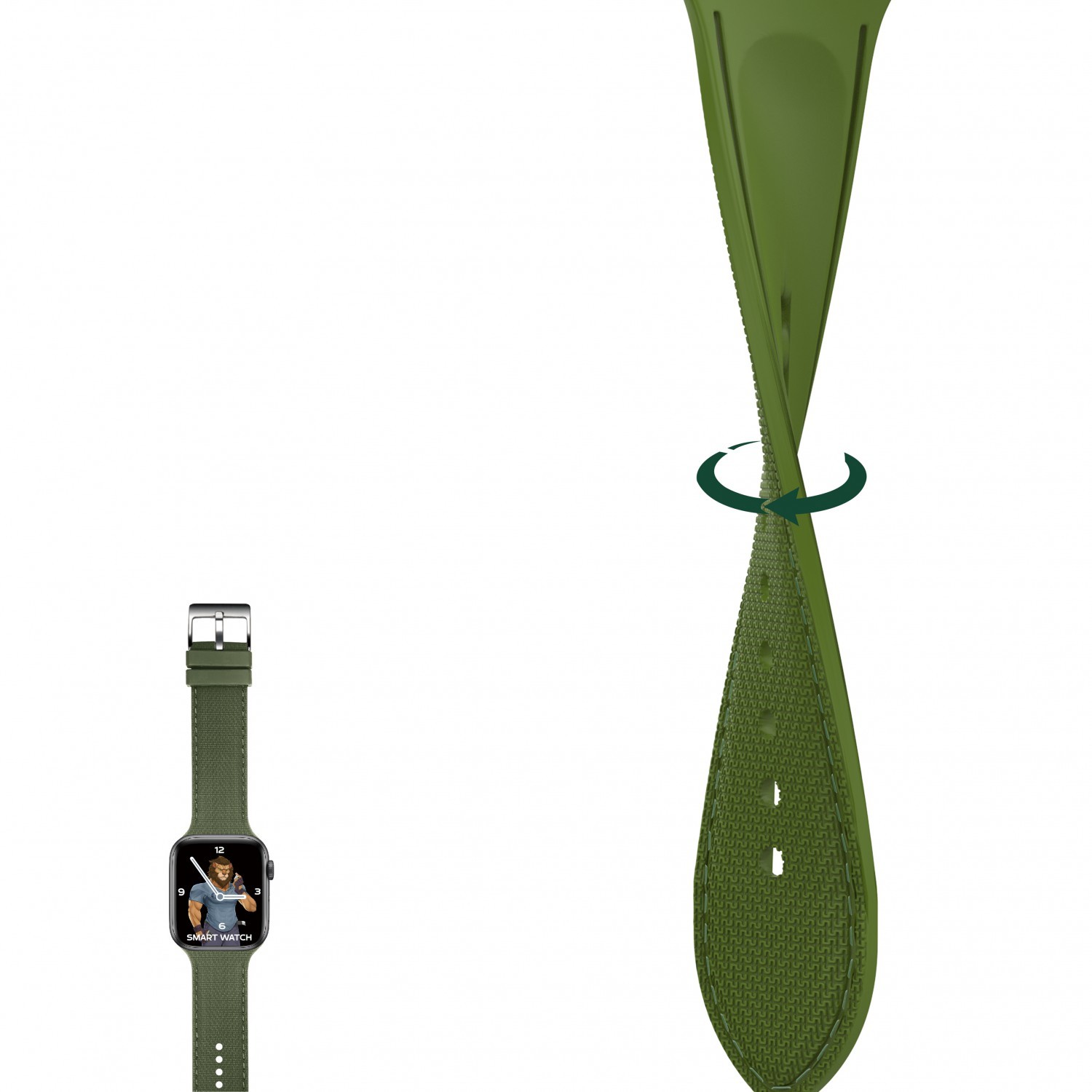 Green Elite Silicone with Style Strap for Apple Watch 38/40mm