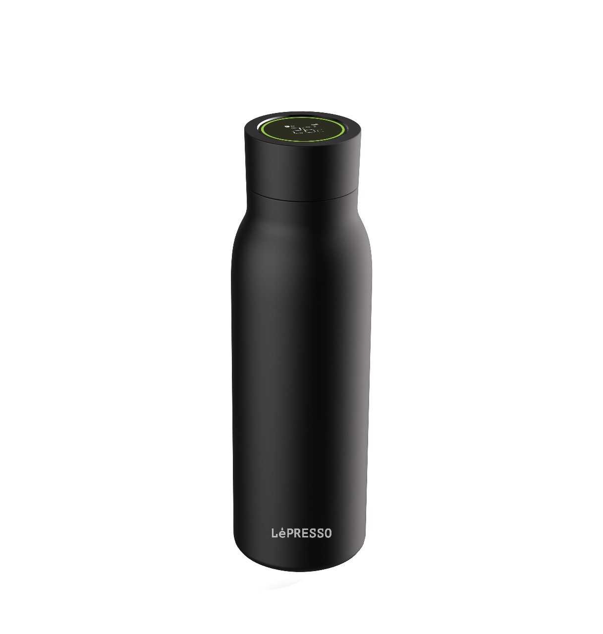 LePresso Smart Hydration Vacuum Bottle 600mL 220mAh ( Stainless Steel ) - Black