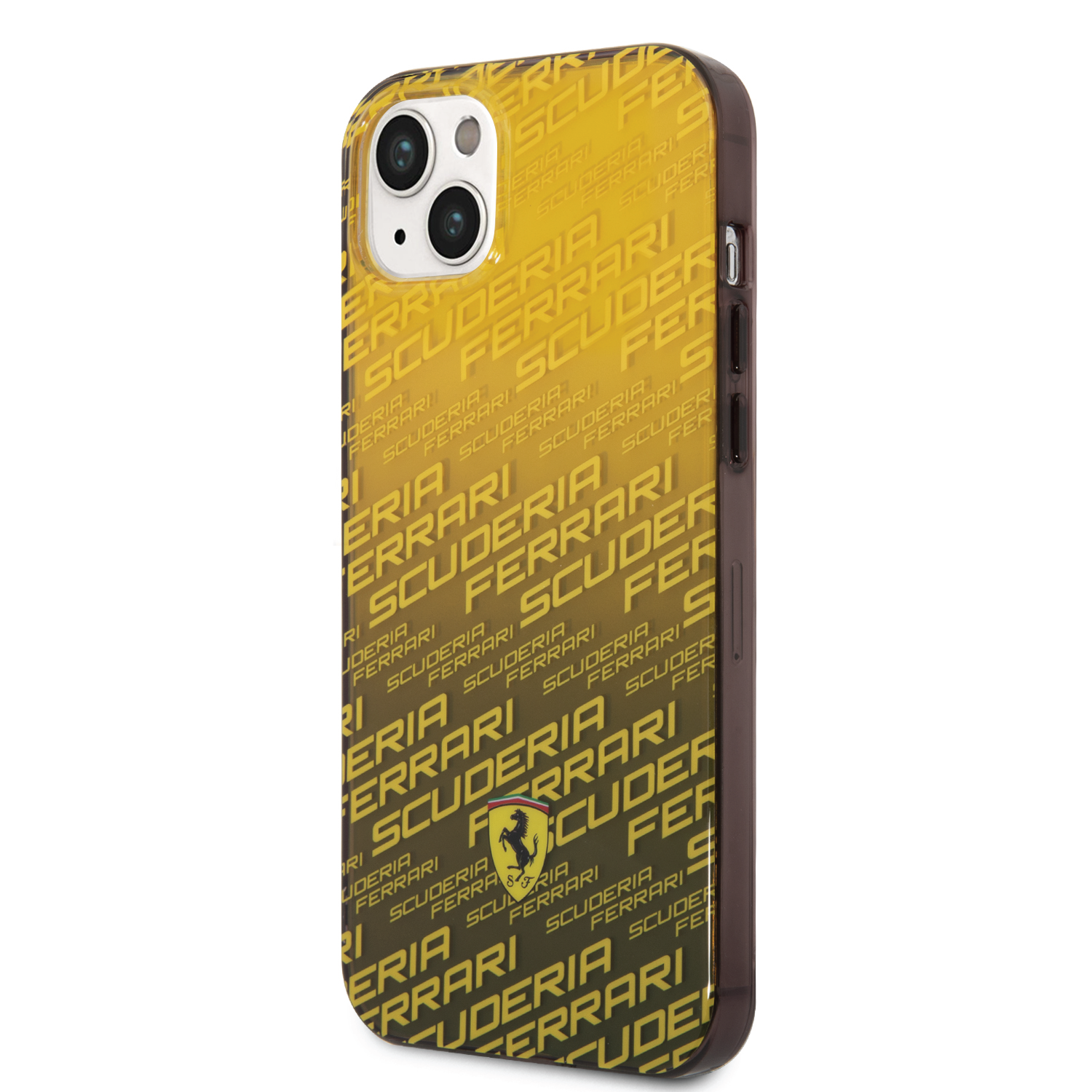 Ferrari Gradient PC/TPU Case With Allover Scuderia & Dyed Bumper For iPhone 14