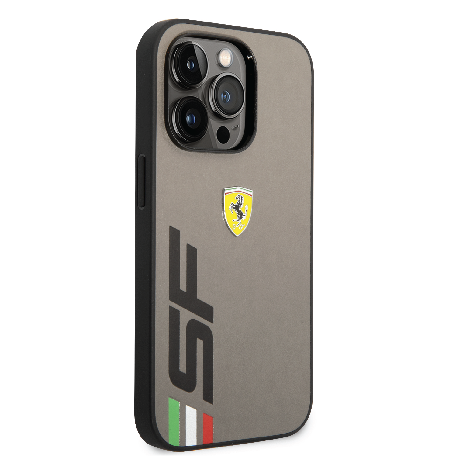 Ferrari PU Leather Case With Printed Big SF Logo For iPhone 14 Pro Max