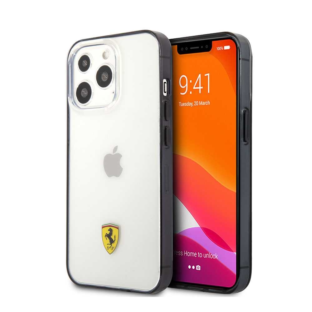 Ferrari Transparent Case Print Logo For iPhone 13 Pro Max (6.7") -