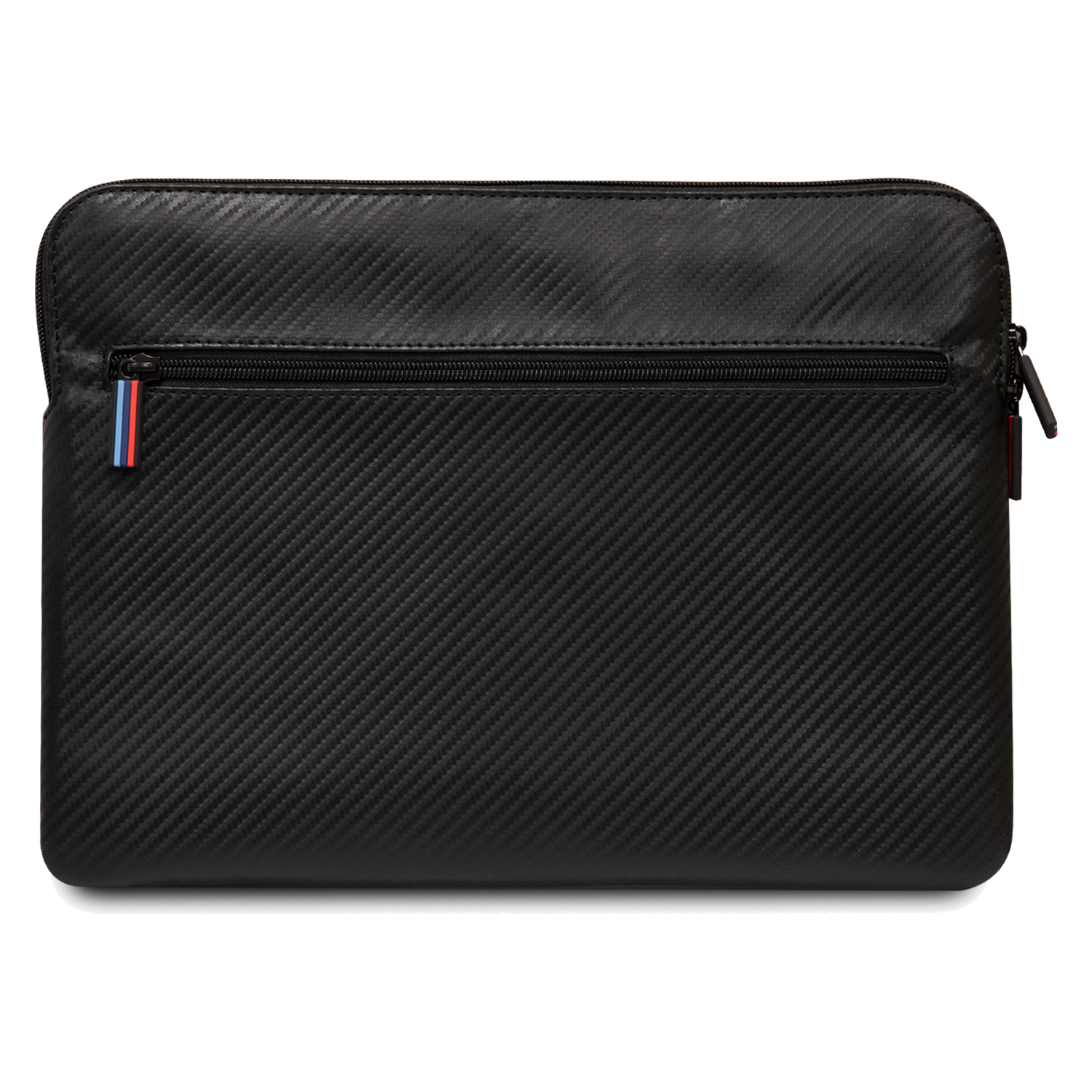 BMW Carbon PU 16" Sleeve With Contrasted Tricolor Line - Black