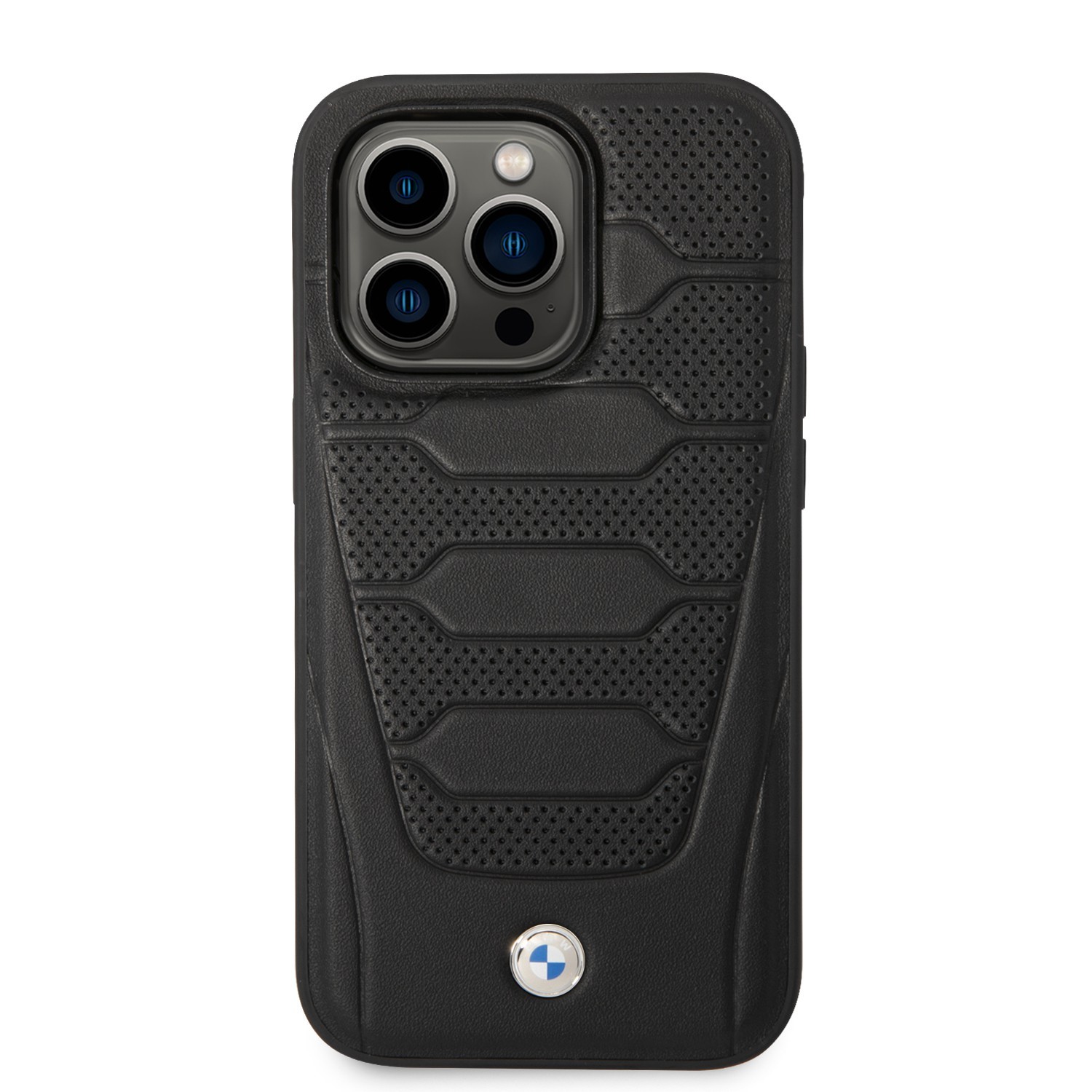 BMW Signature Collection Genuine Leather Case With Perforated Seats Design For iPhone 14 Pro