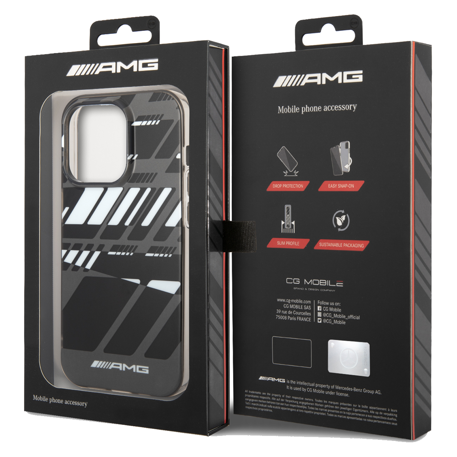 AMG Frosted PC Case With Expressive Graphic Design For iPhone 14 Pro