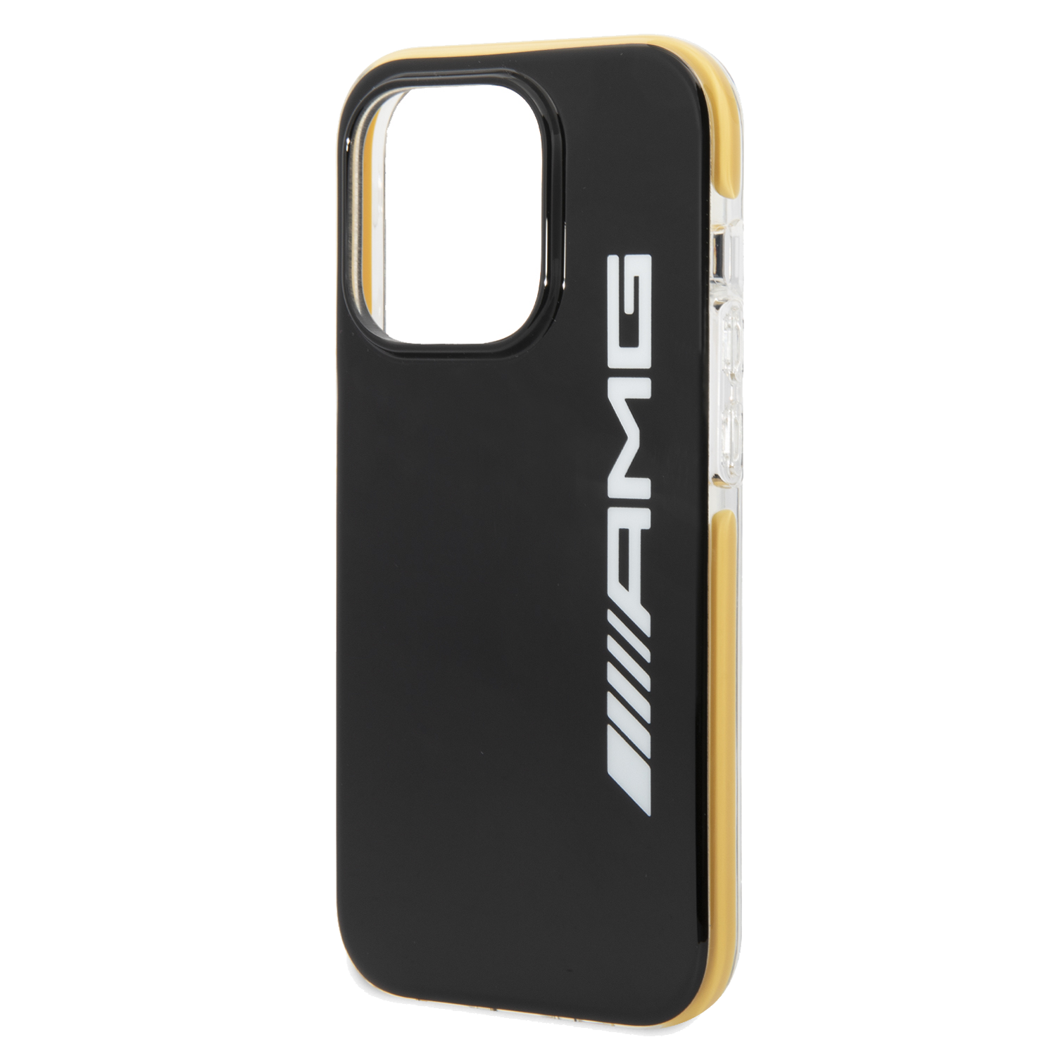 AMG PC/TPE Hard Case For iPhone 14 Pro Max - Black/Yellow