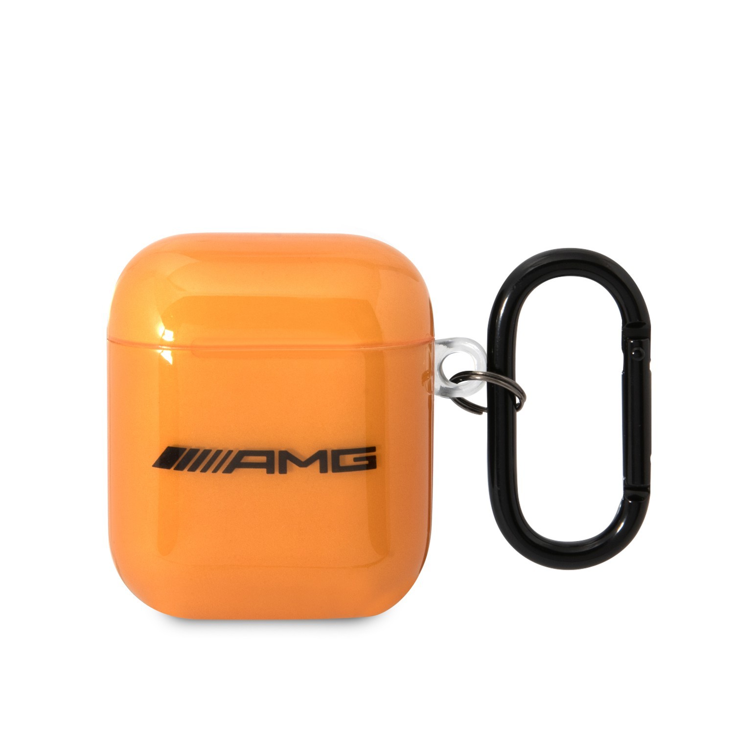 AMG Transparent Case Black Logo for Airpods 1/2 - Yellow