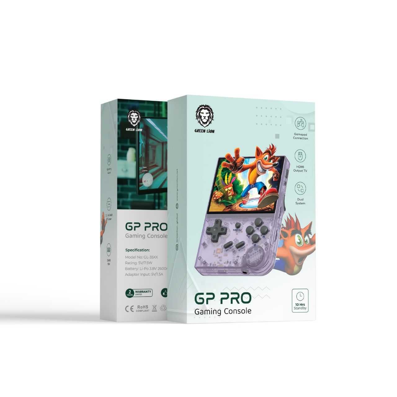 Green Lion GP Pro Gaming Console 64GB 2600mAh - Transparent Purple