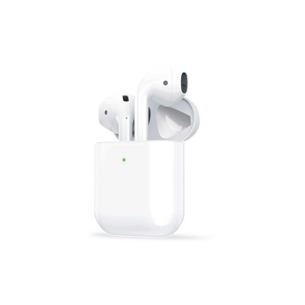 Green Lion True Wireless Earbuds 2 with Built-In Microphone&Charging Base Case G1-White