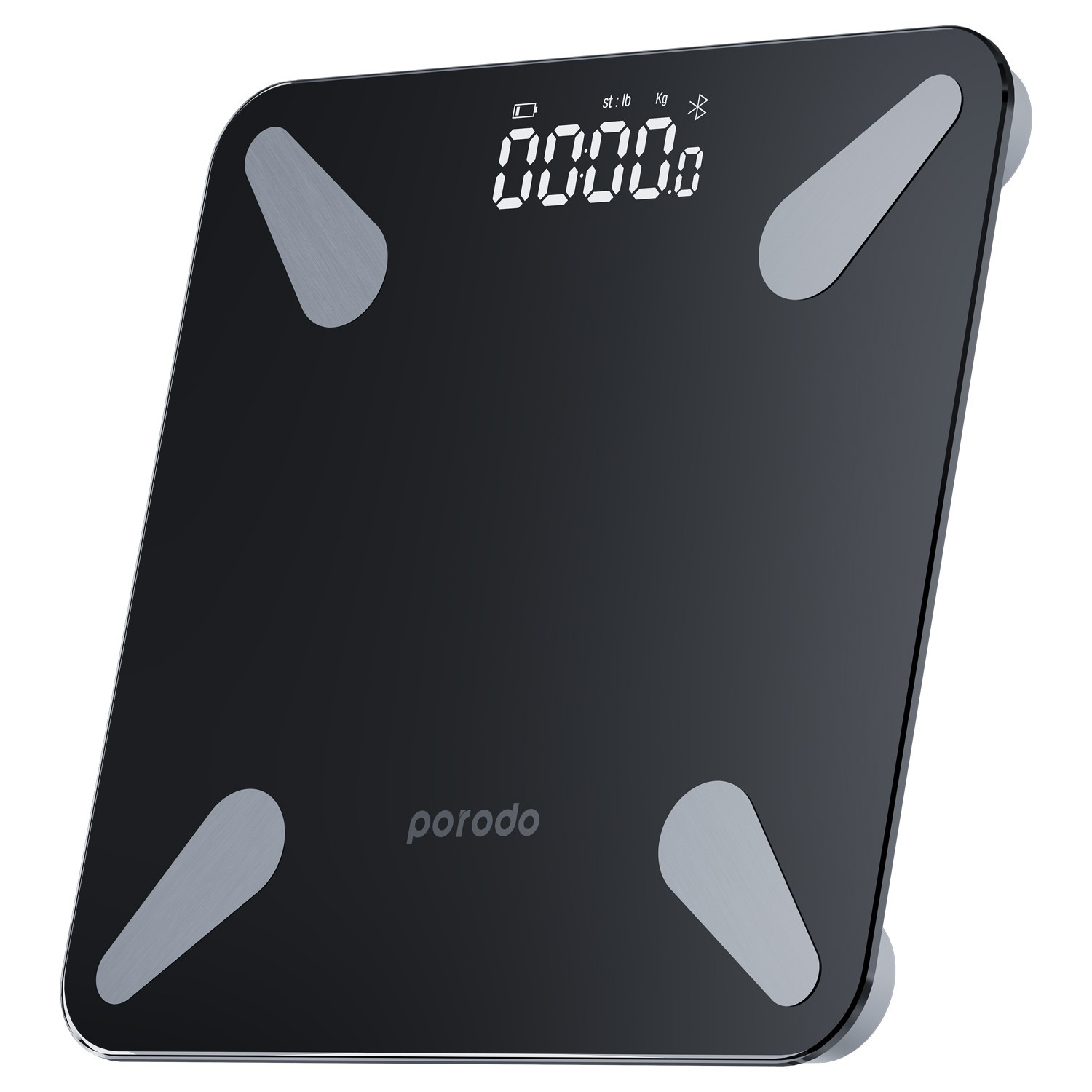 Porodo Digital Weight Scale, Porodo Lifestyle Smart Bluetooth Full Body Fat Scale, Works with Bluetooth on iOS and Android